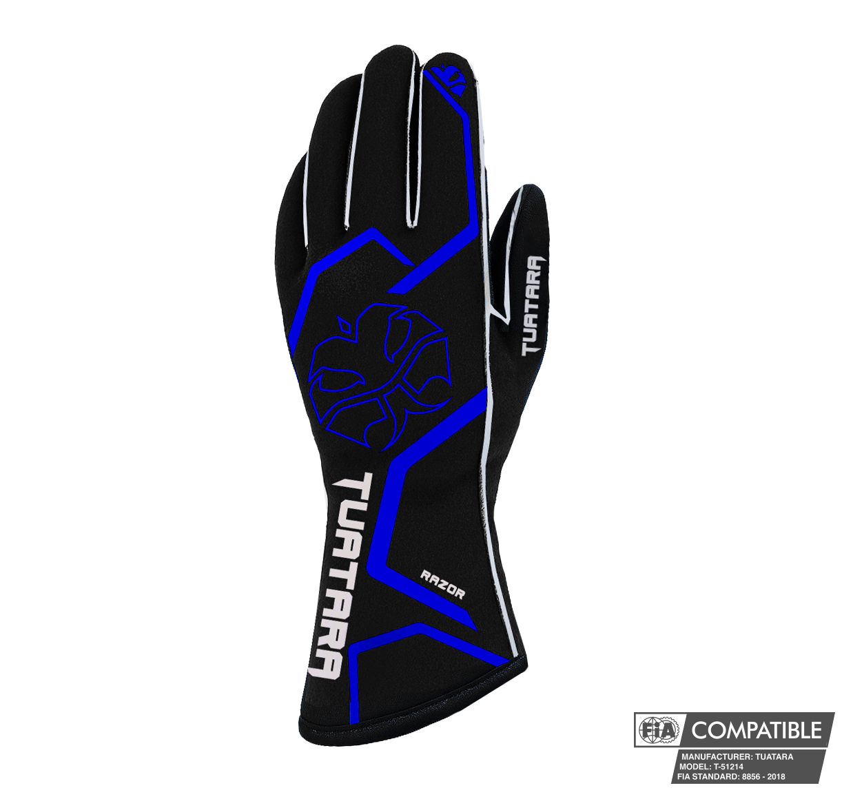 Tuatara Razor Blue FIA 8856-2018 racehandschoenen (pre-order)